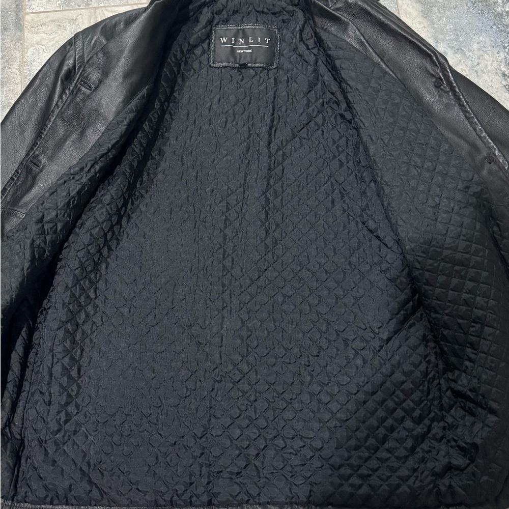 Vintage Winlit Black Leather Jacket - Picture 4 of 6